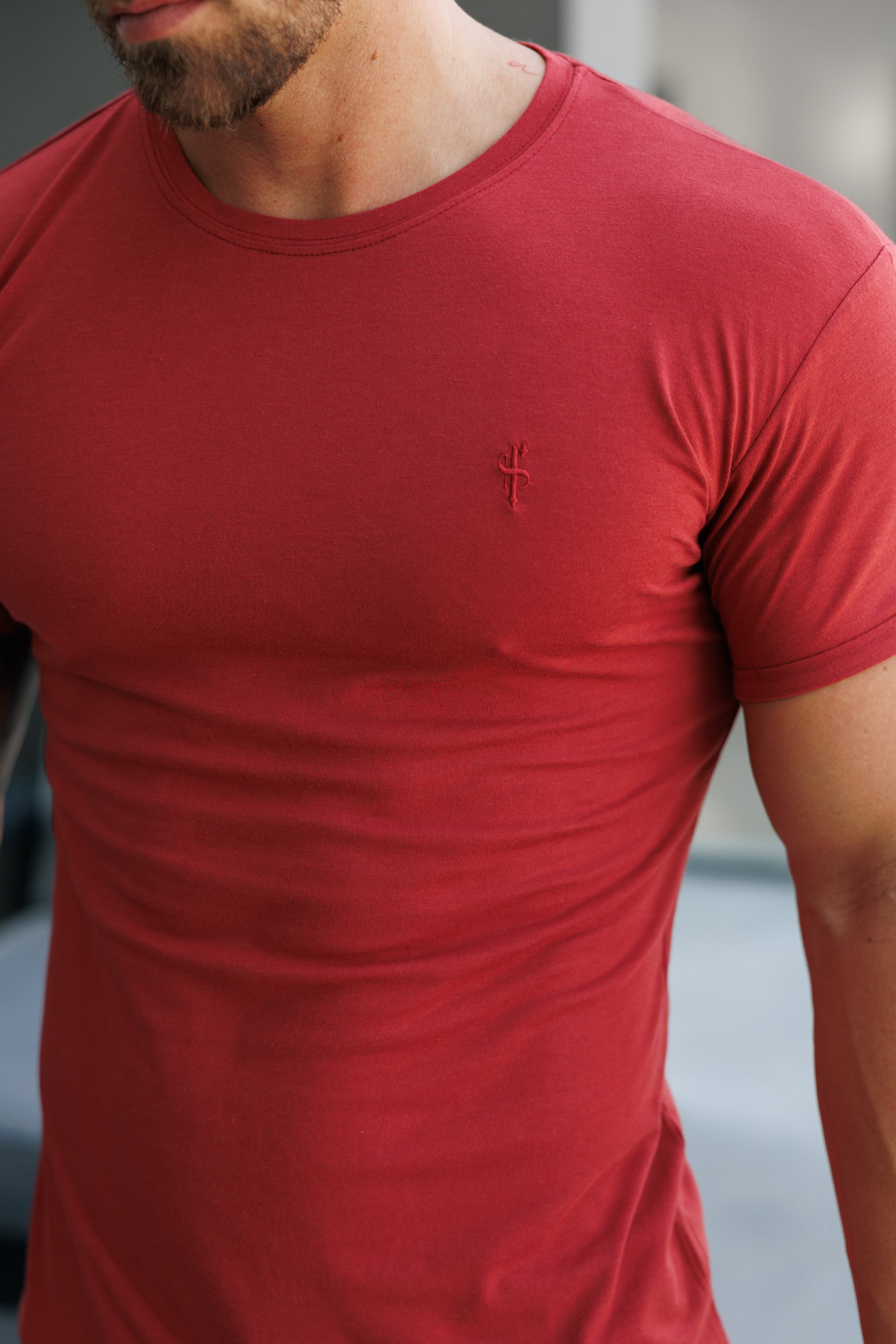 Brick Red Bamboo Crew - FSH1175