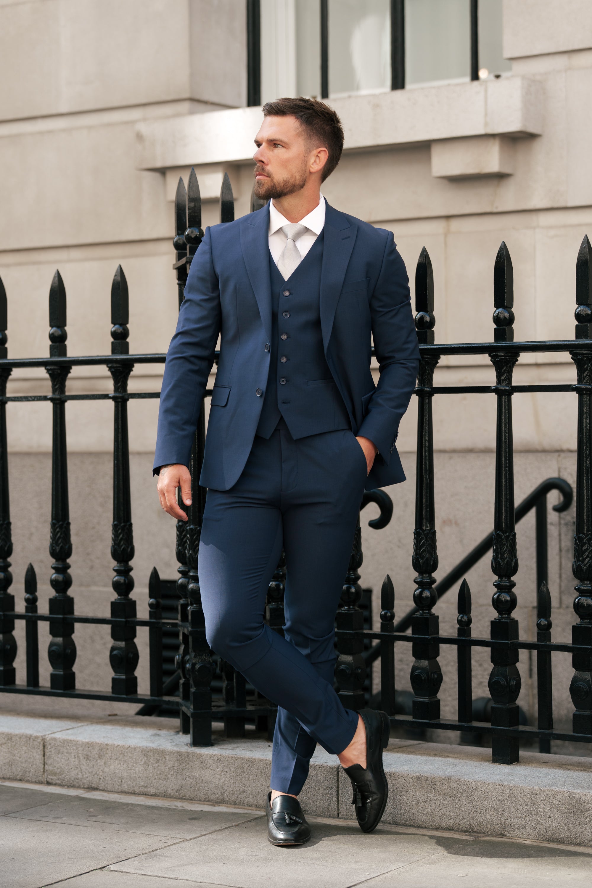 Slim Formal Suit Jacket Navy - FSJKT013