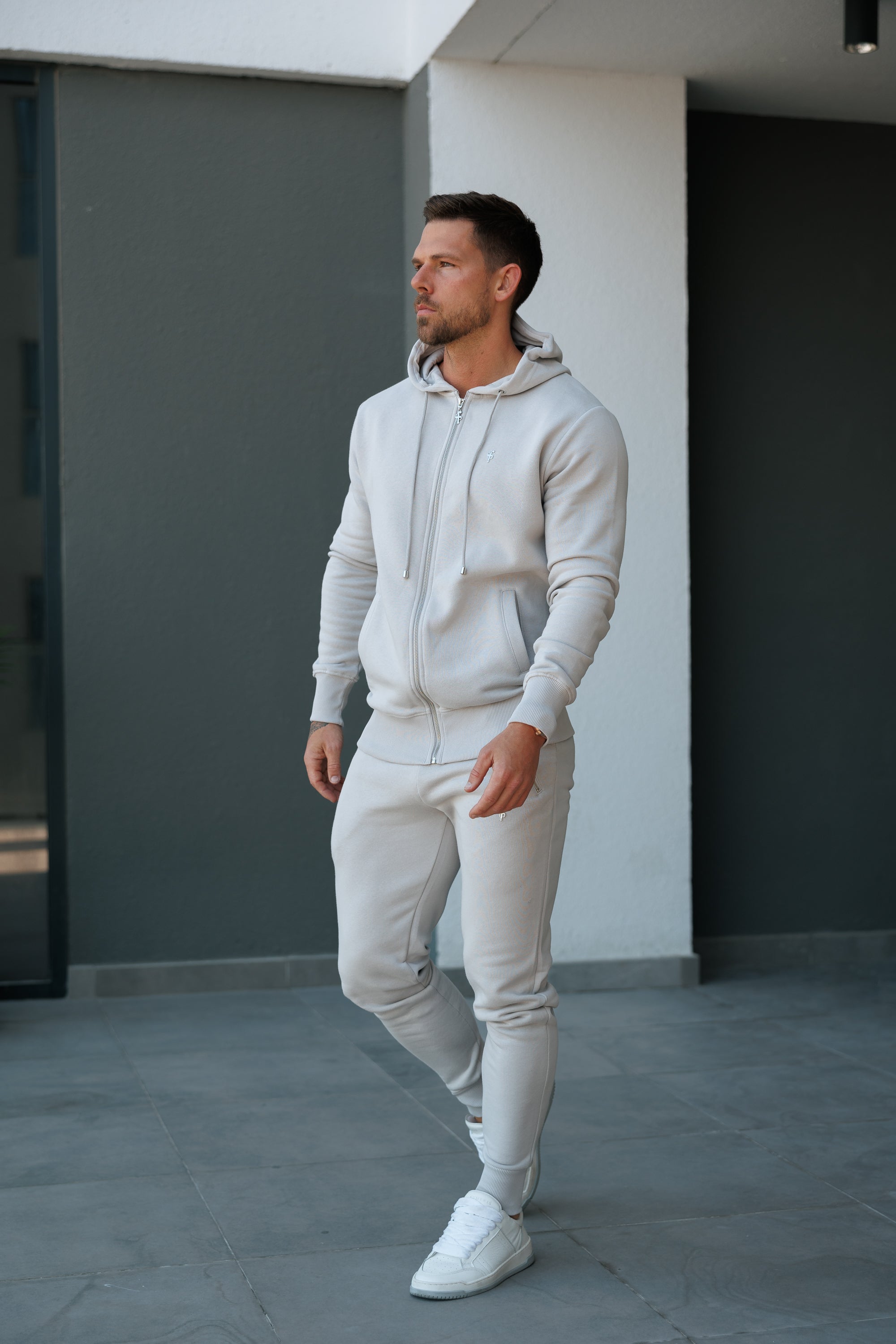 Light Grey / Silver Full Zip Hoodie with Pockets - FSH1250