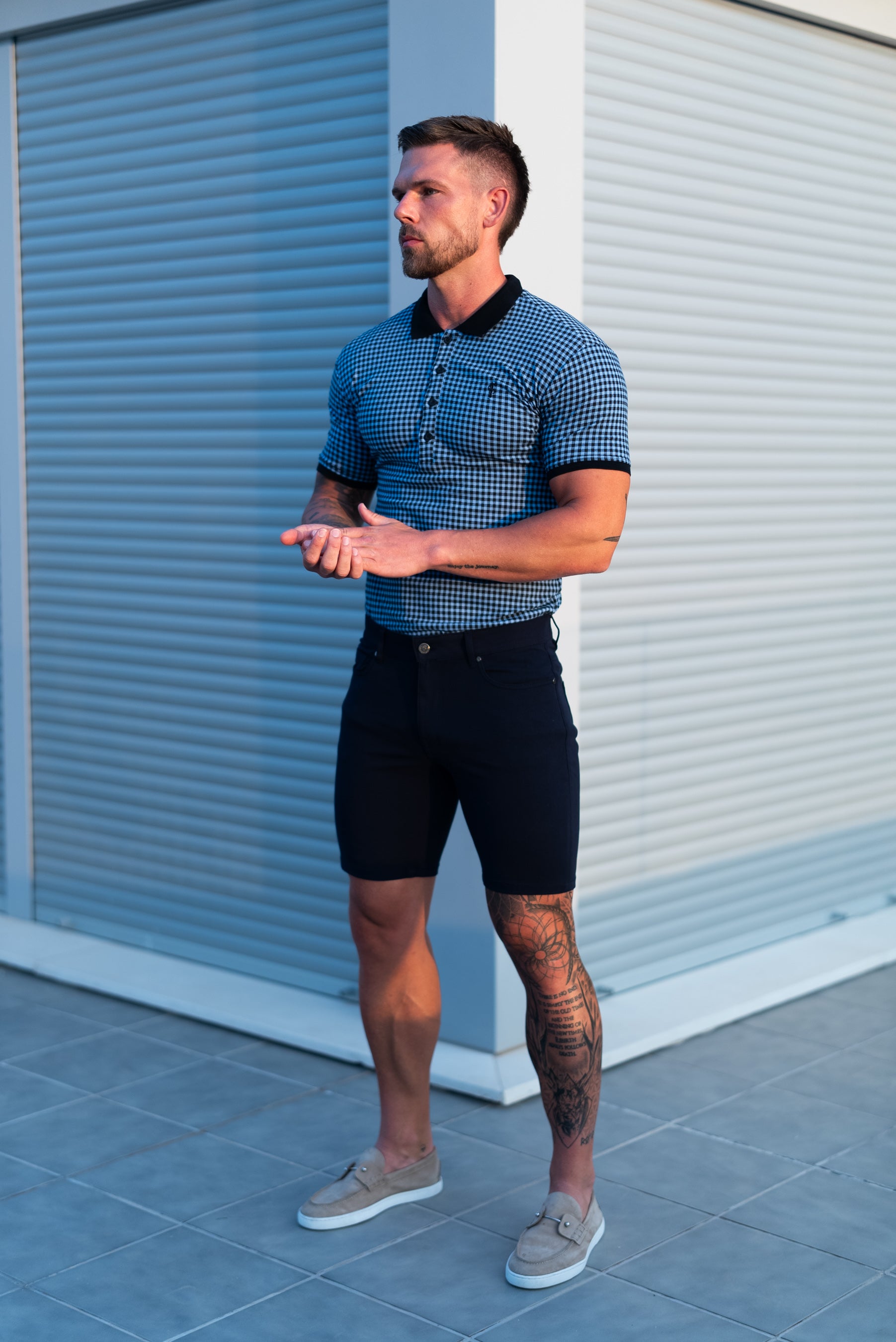 Ultra Stretch Navy Denim Shorts - FSJS004