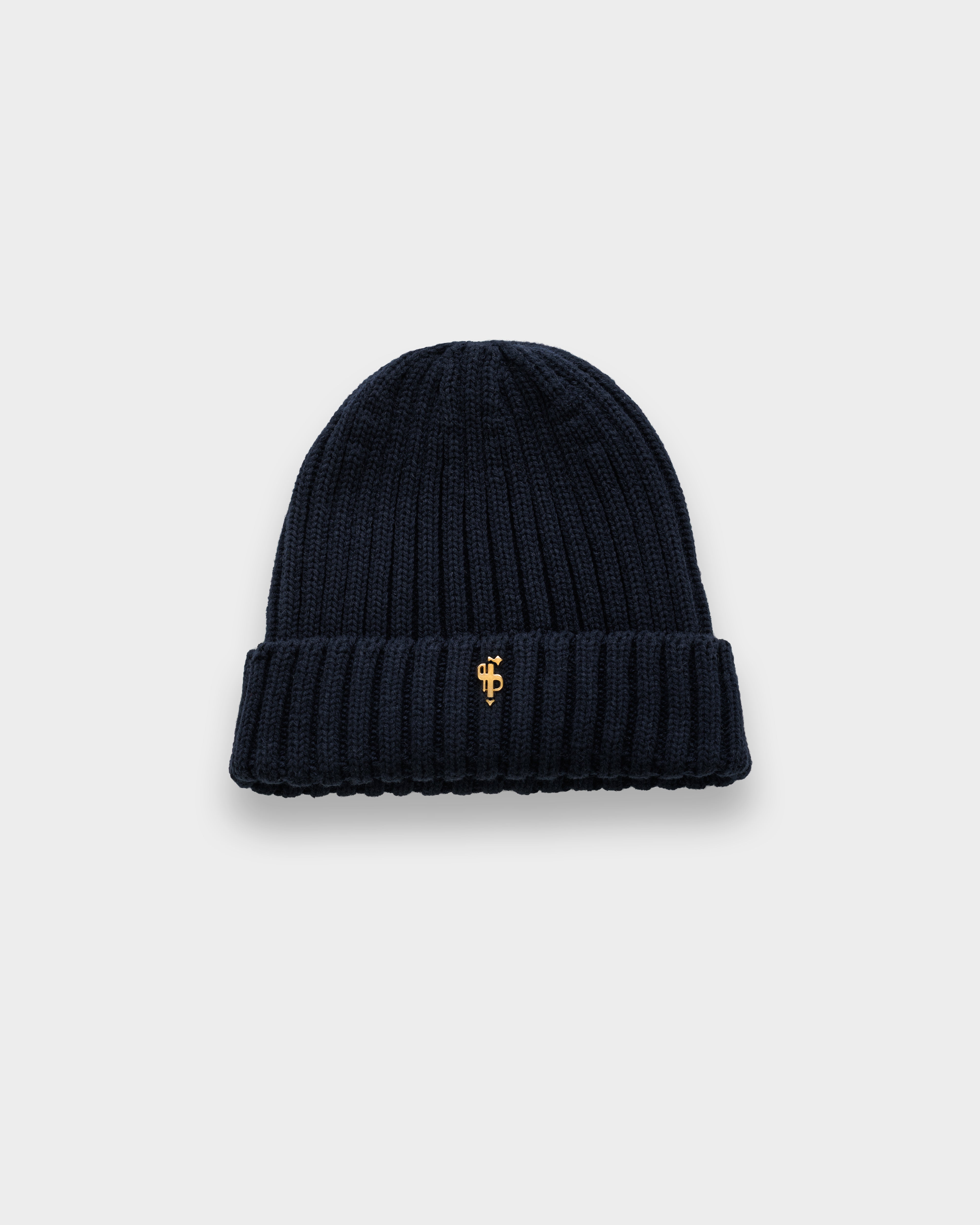 Ribbed Beanie Hat Navy - FSJ121