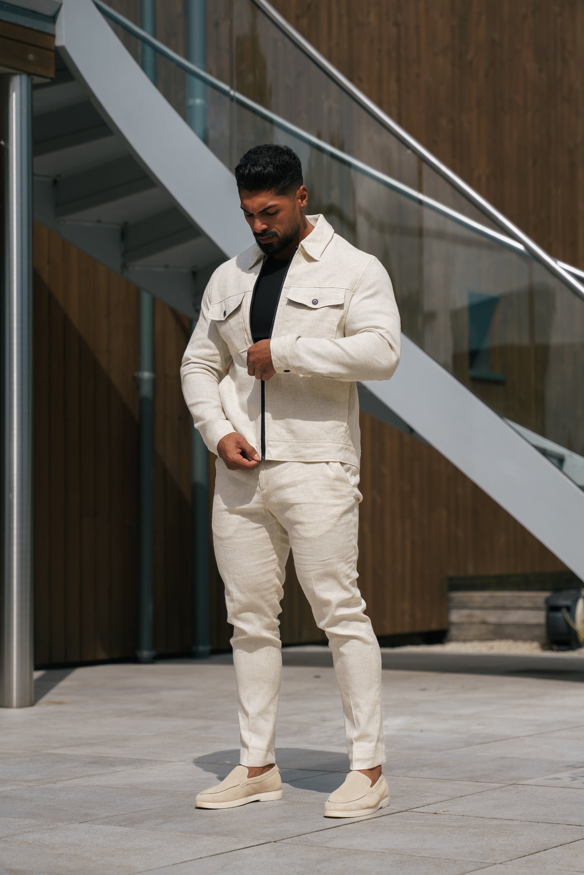 Linen Zipped Jacket - FSCJ001