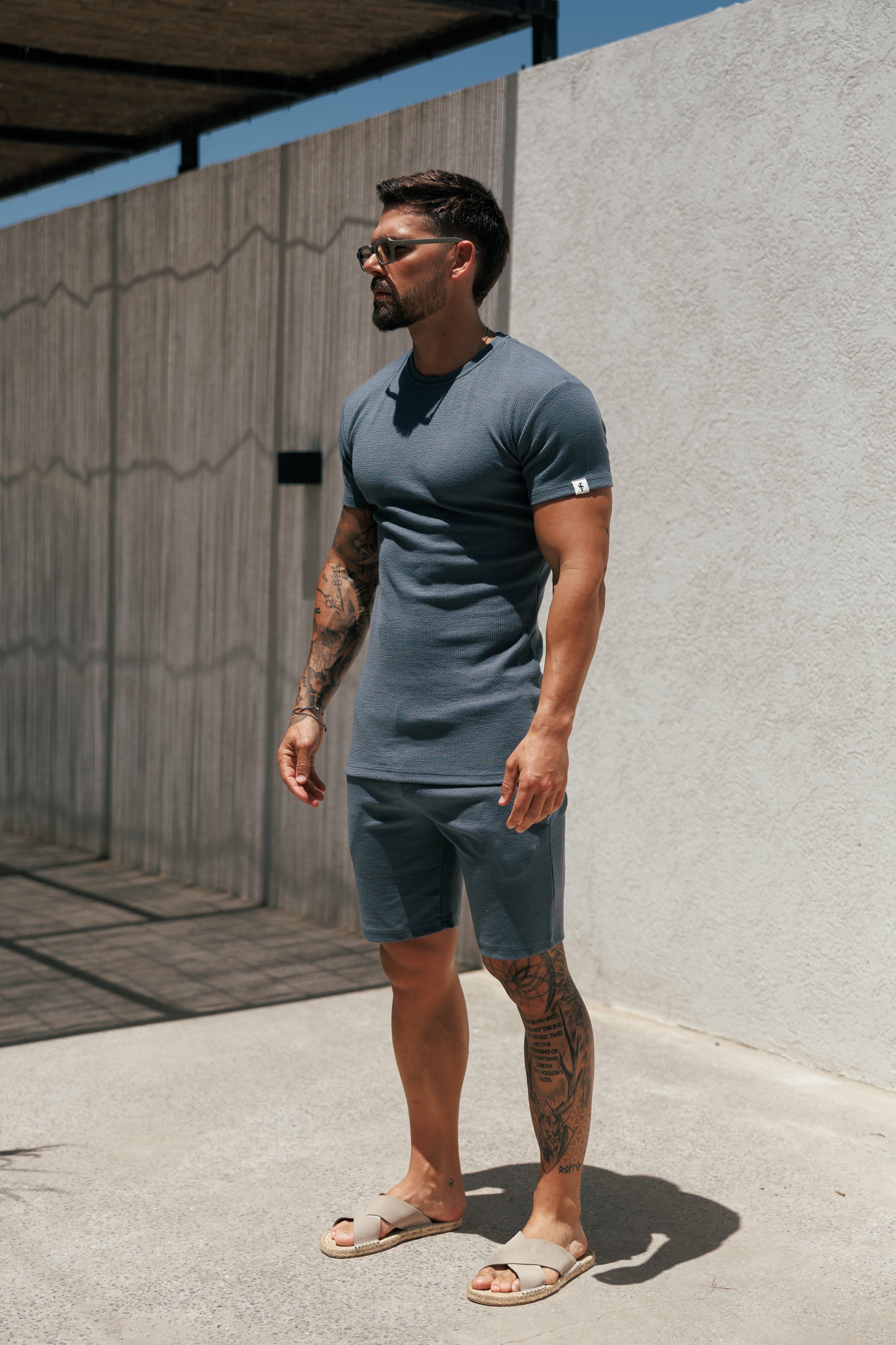 Jersey Cord Gunmetal Shorts - FSR084 (PRE ORDER 30TH MAY)
