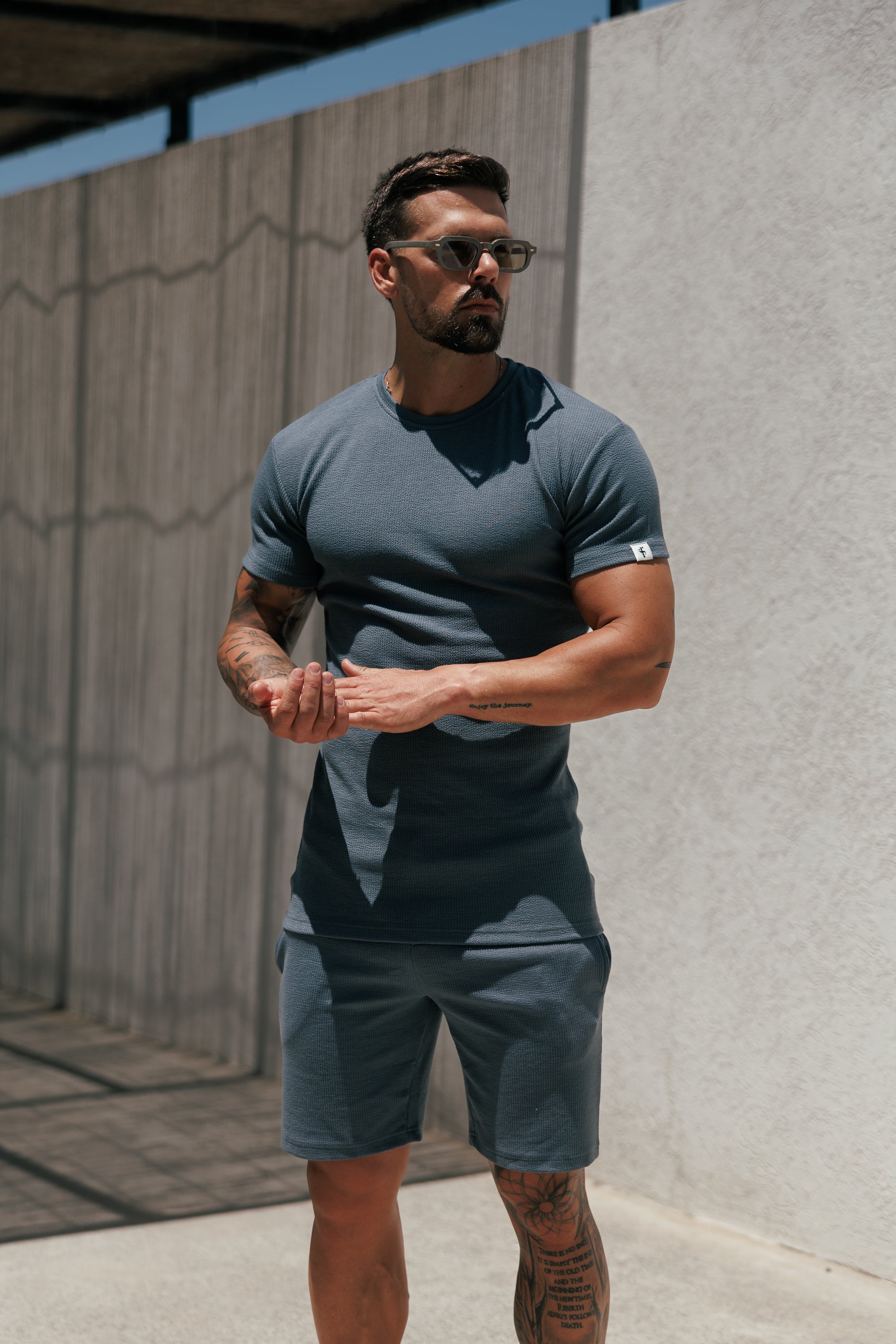 Jersey Cord Gunmetal T-Shirt - FSR100 (PRE ORDER 29TH MAY)