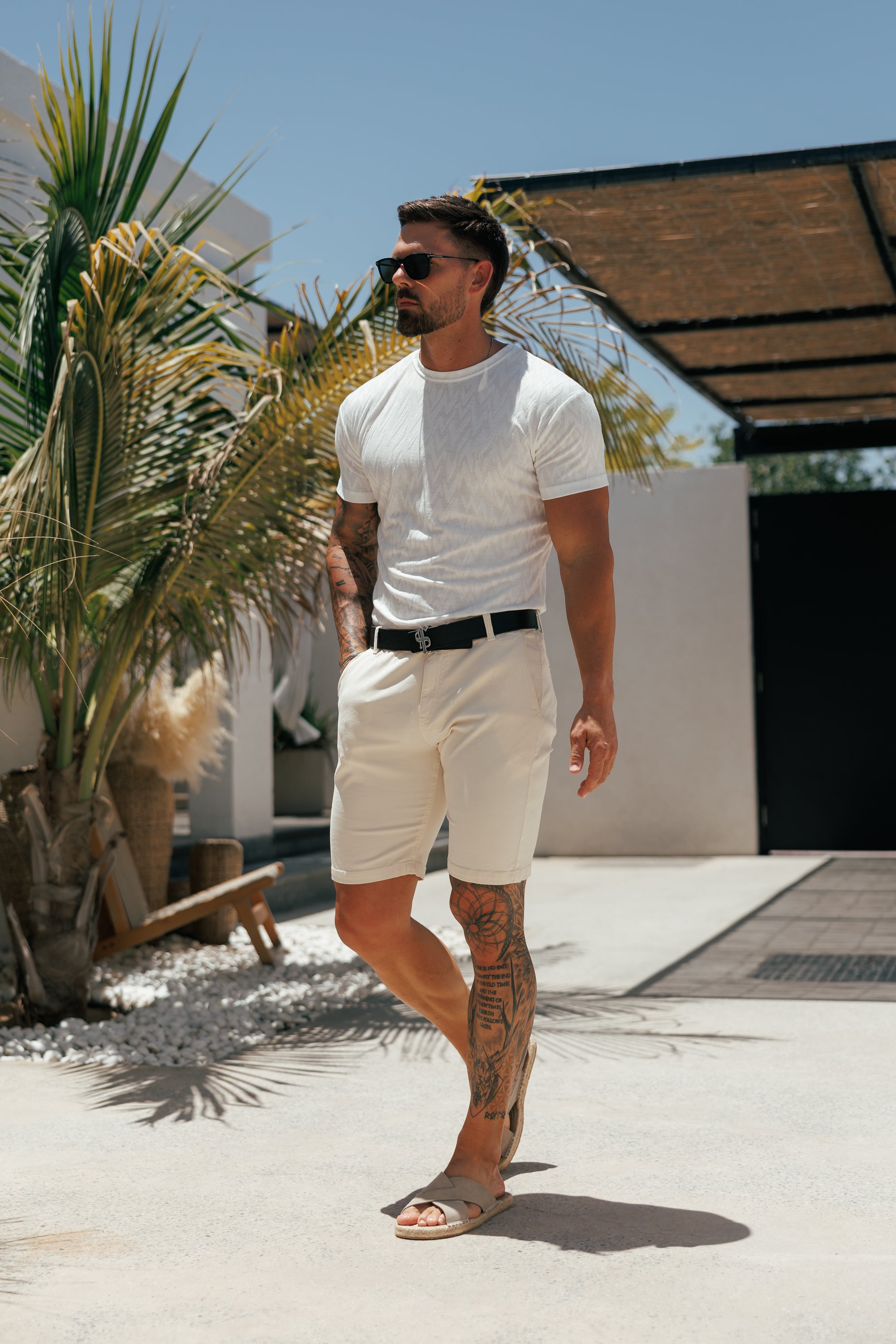 slim Fit Aqua Chino Shorts