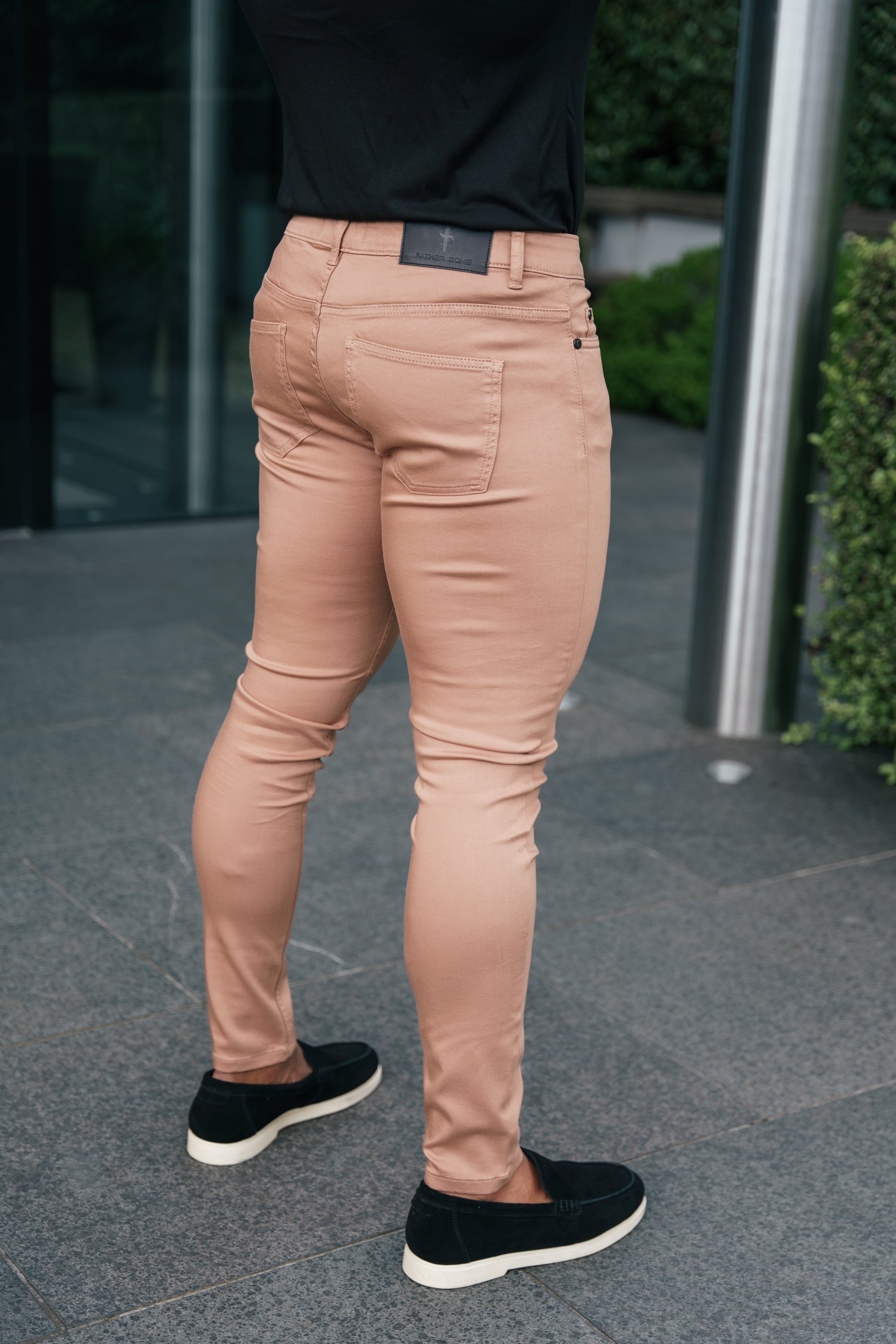 FS Slim Stretch Coffee Sateen Pants - FSH1146
