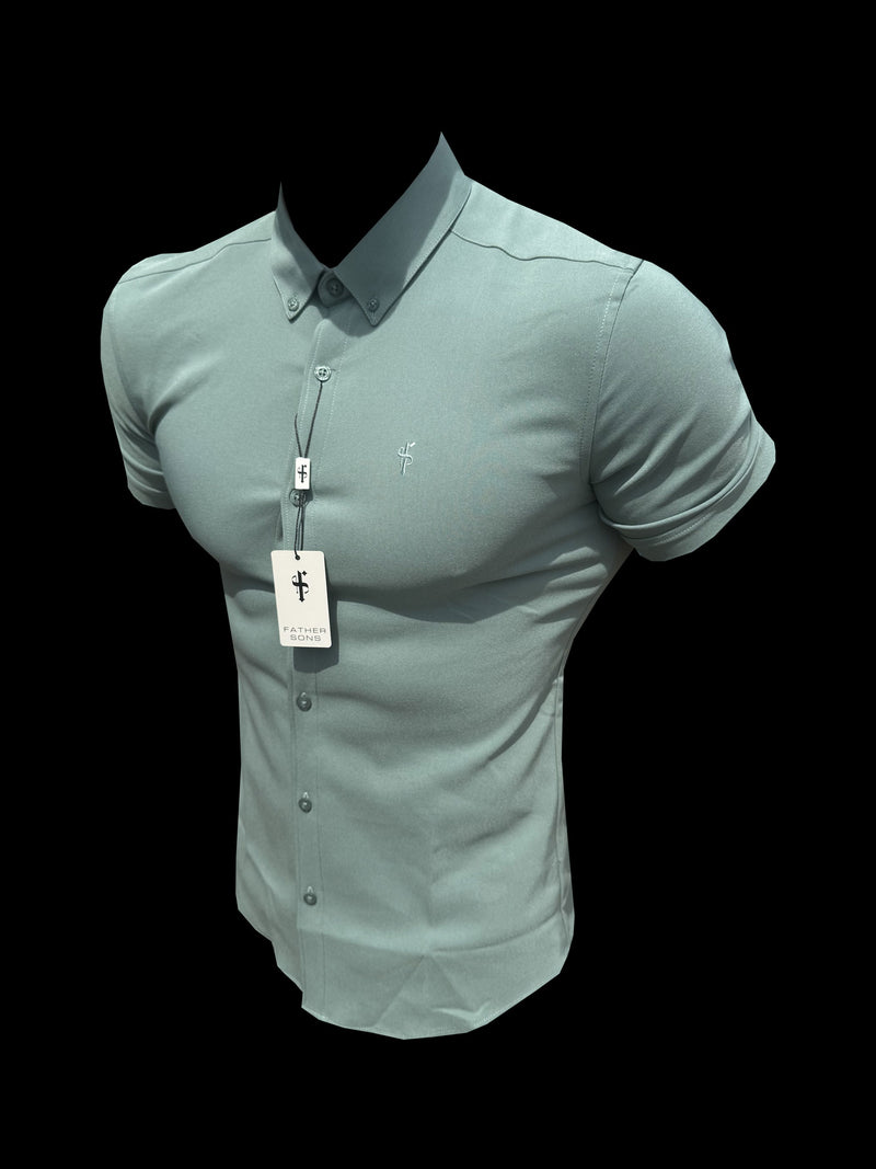 FS Super Slim SS Olive Scuba with Button Down Collar - FS1190