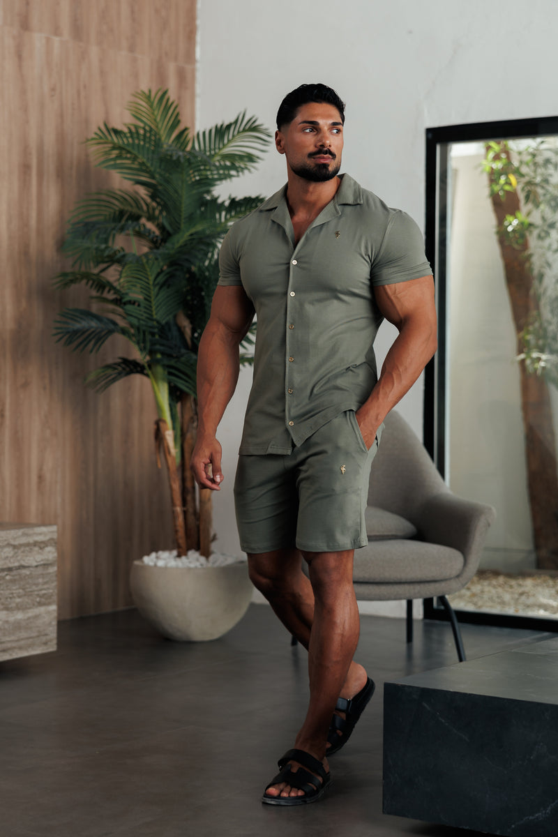 Father Sons Olive Pique Shorts - FSH1390