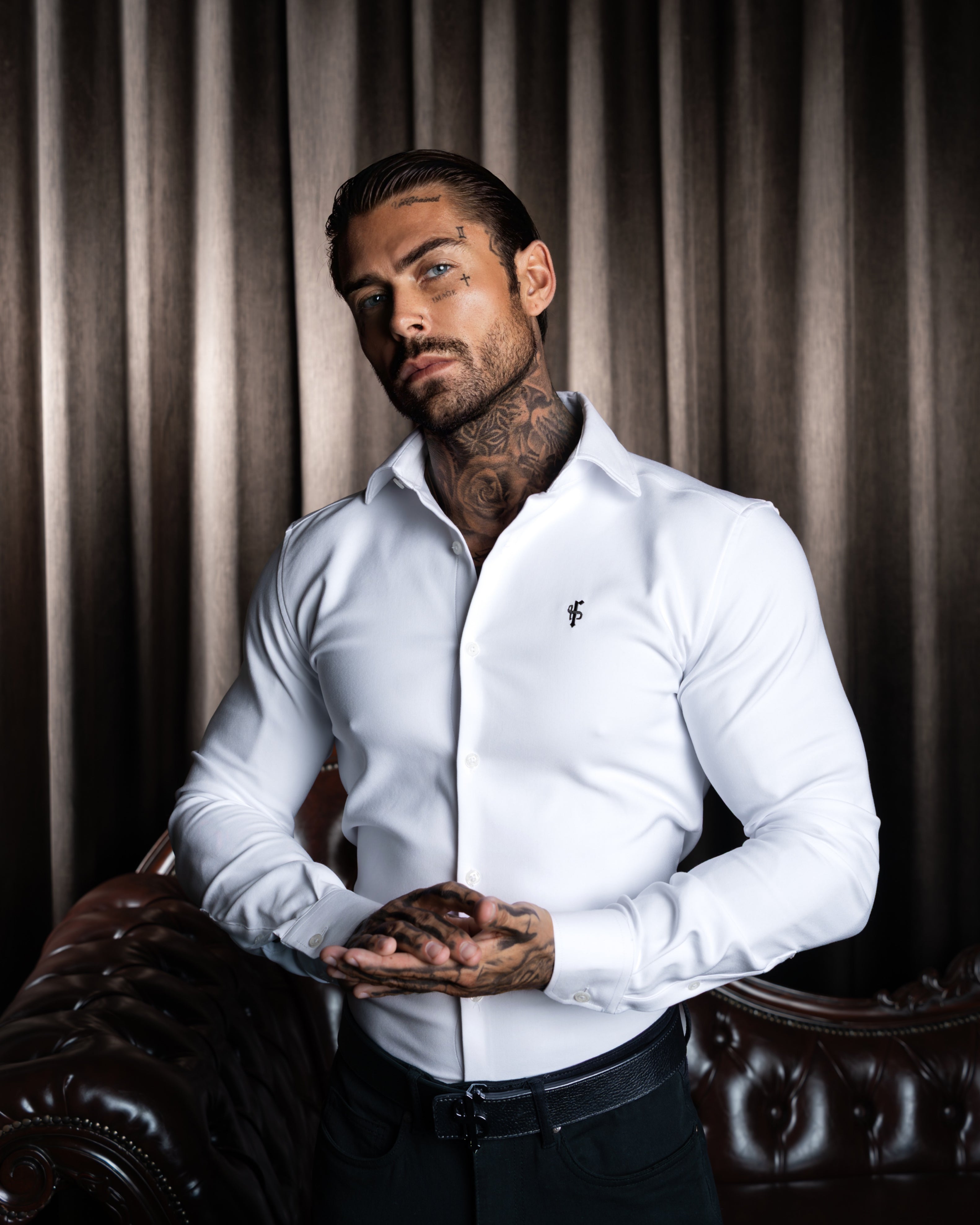 Classic Scuba White Long Sleeve Stretch with Cutaway Collar - FS1240