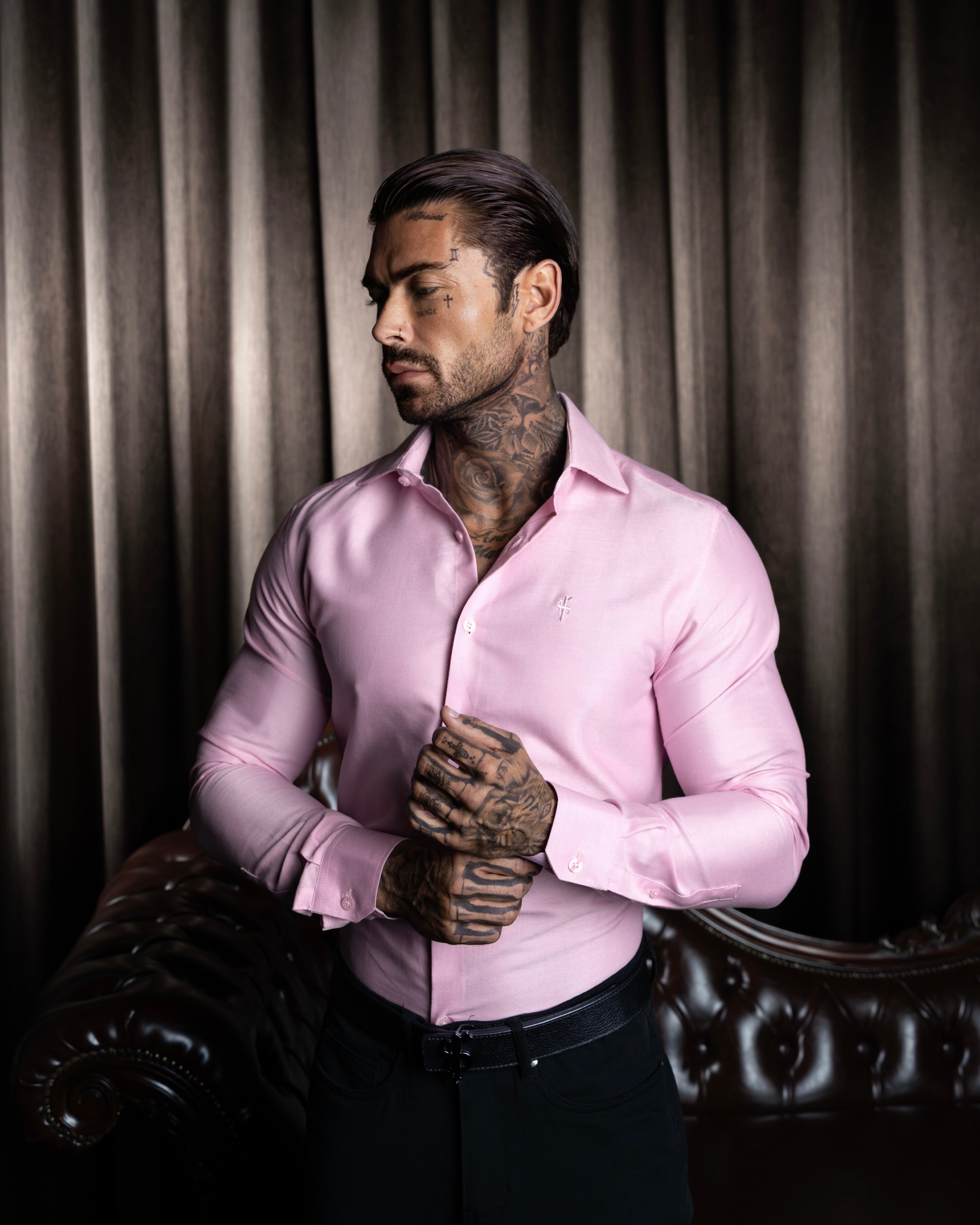 Classic Oxford Touch Long Sleeve Pink with Cutaway Collar - FS1207