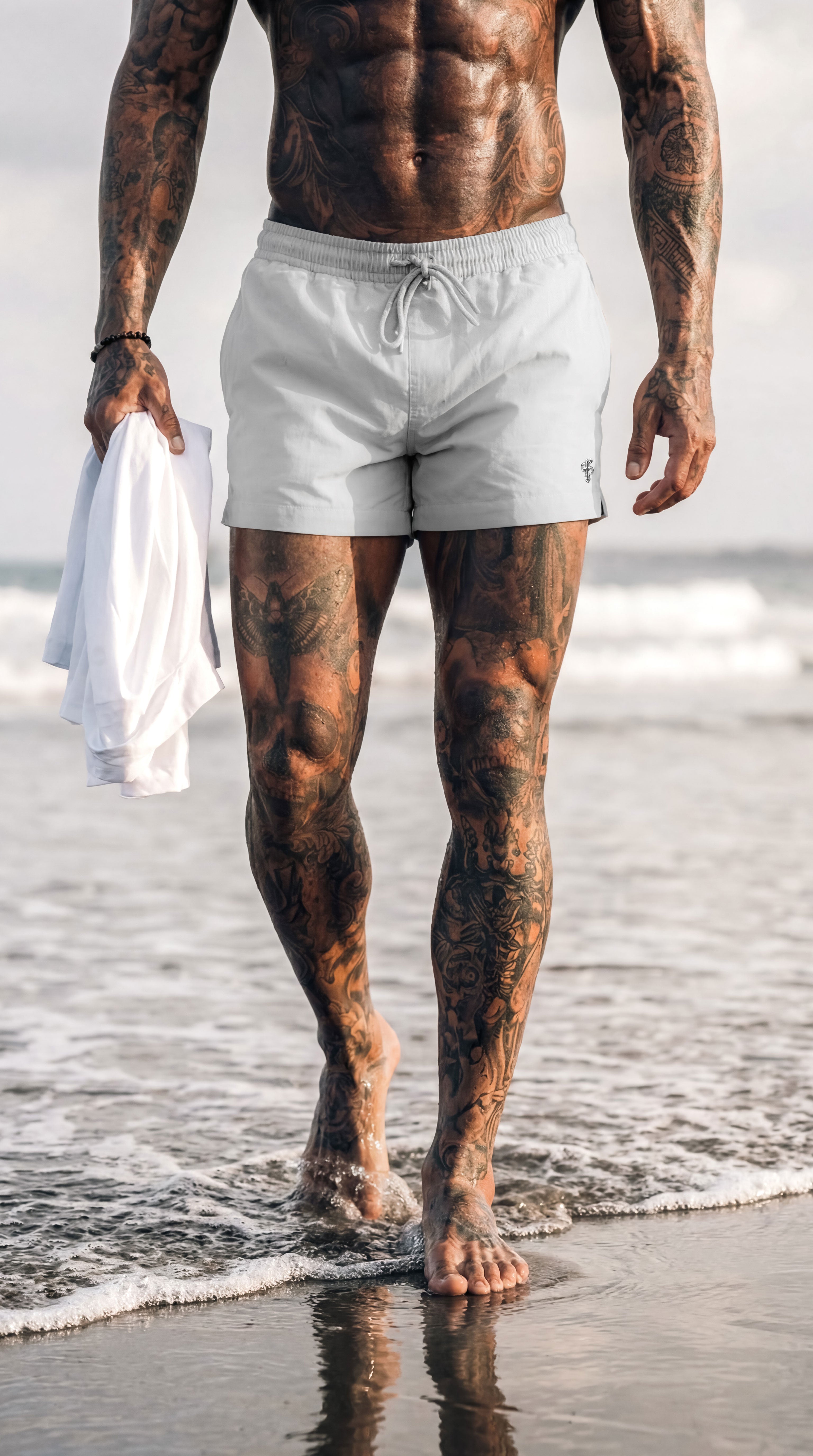 Light Grey / Silver Swim Shorts - FSH1323