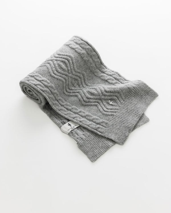 Father Sons Grey Knitted Scarf - FSN230