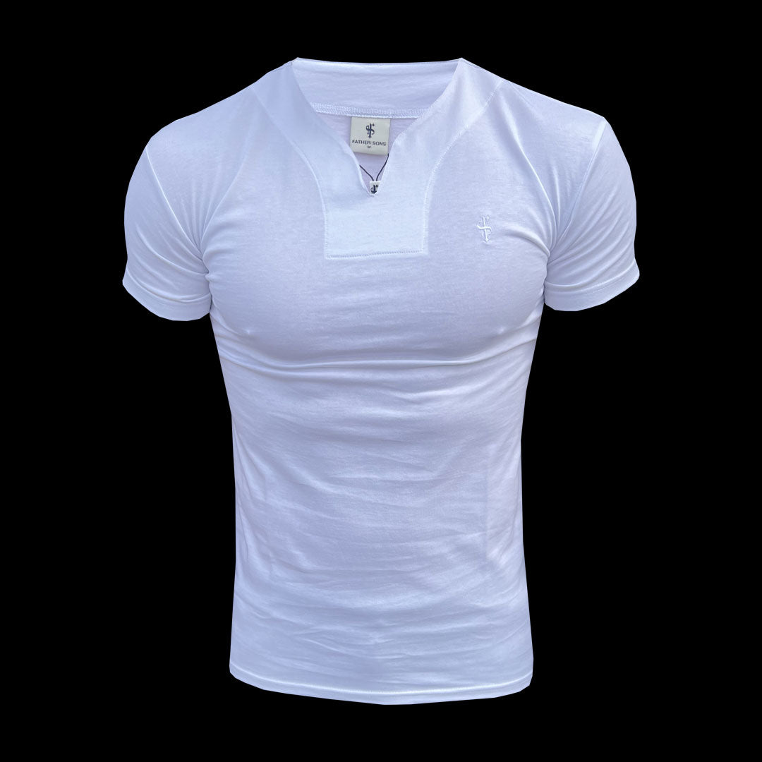 Advanced V Neck Crew Short Sleeve White - FSH1011