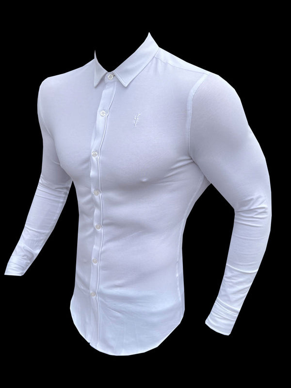 Father Sons Fitted White Long Sleeve Jersey - FSD001
