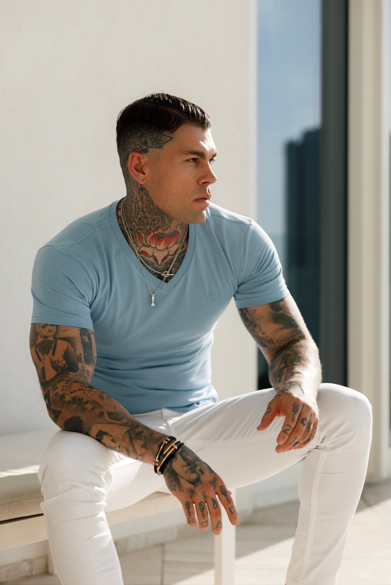 Father Sons Slim Stretch White Sateen Pants - FSH529
