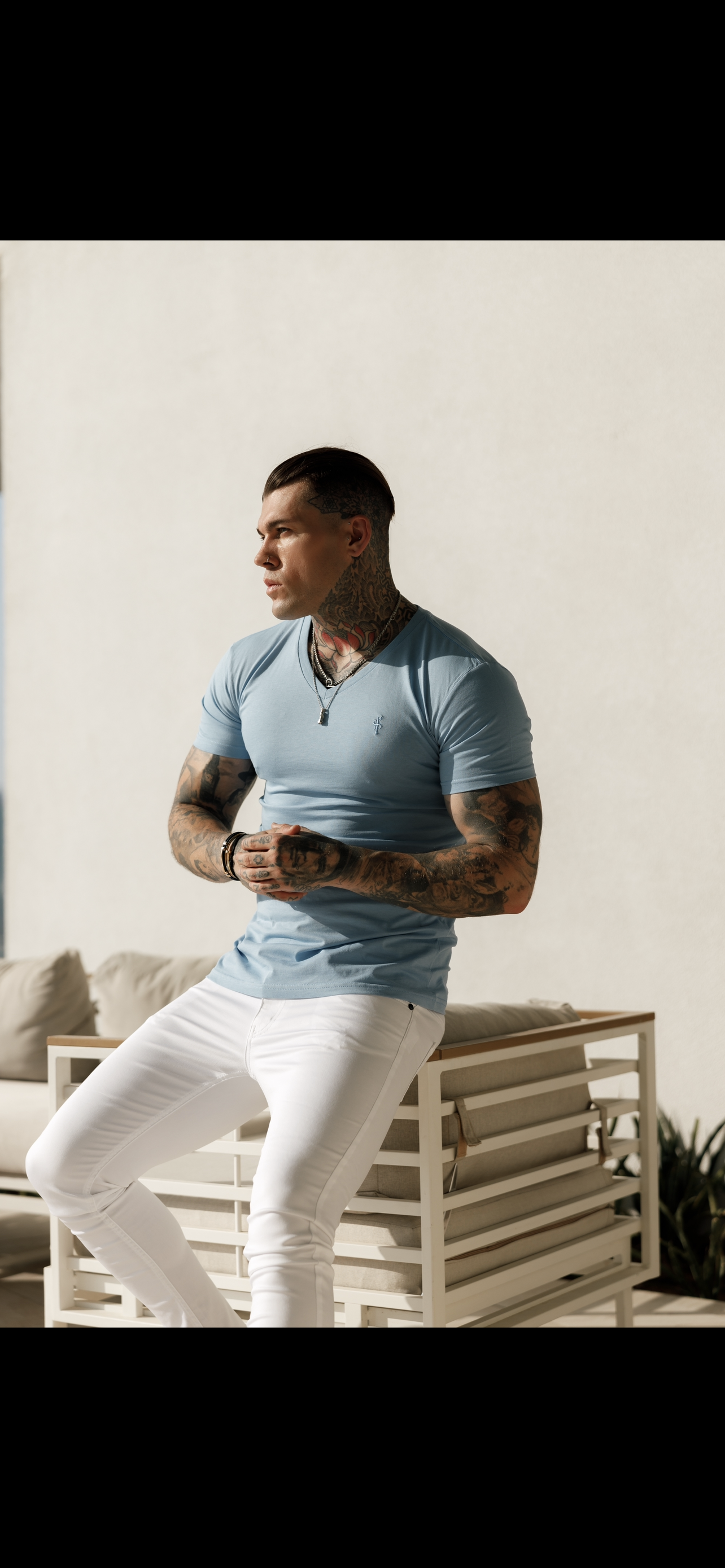 Father Sons Slim Stretch White Sateen Pants - FSH529