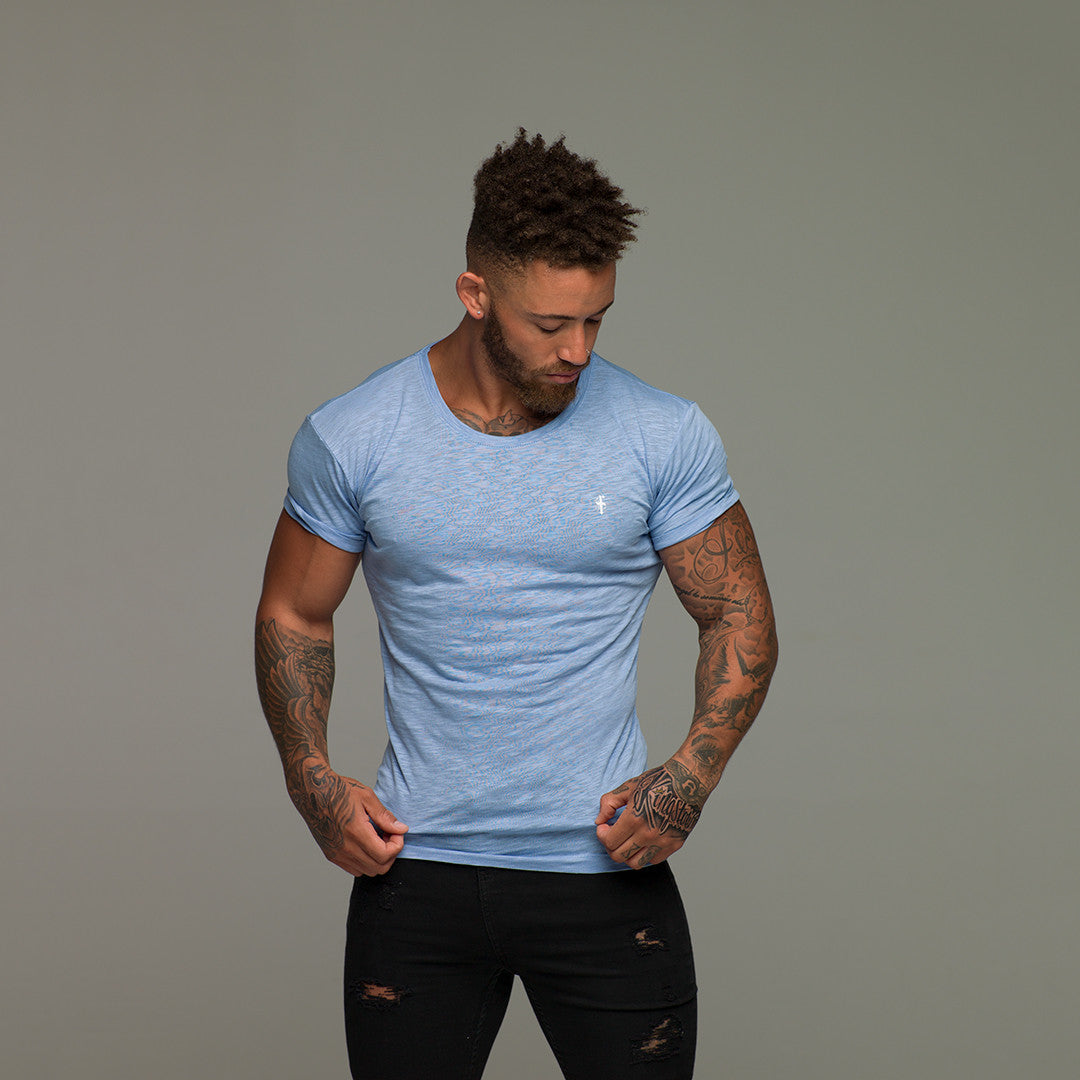 Light Blue Slub Crew - FSH051