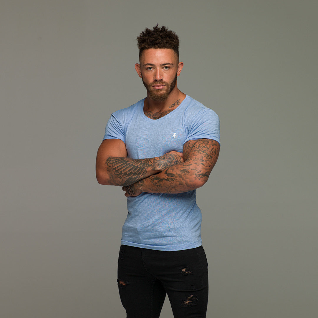 Light Blue Slub Crew - FSH051