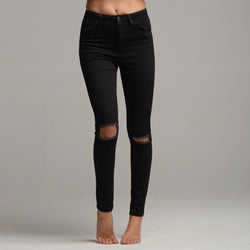 GIGI RIPPED BLACK JEANS - CT057