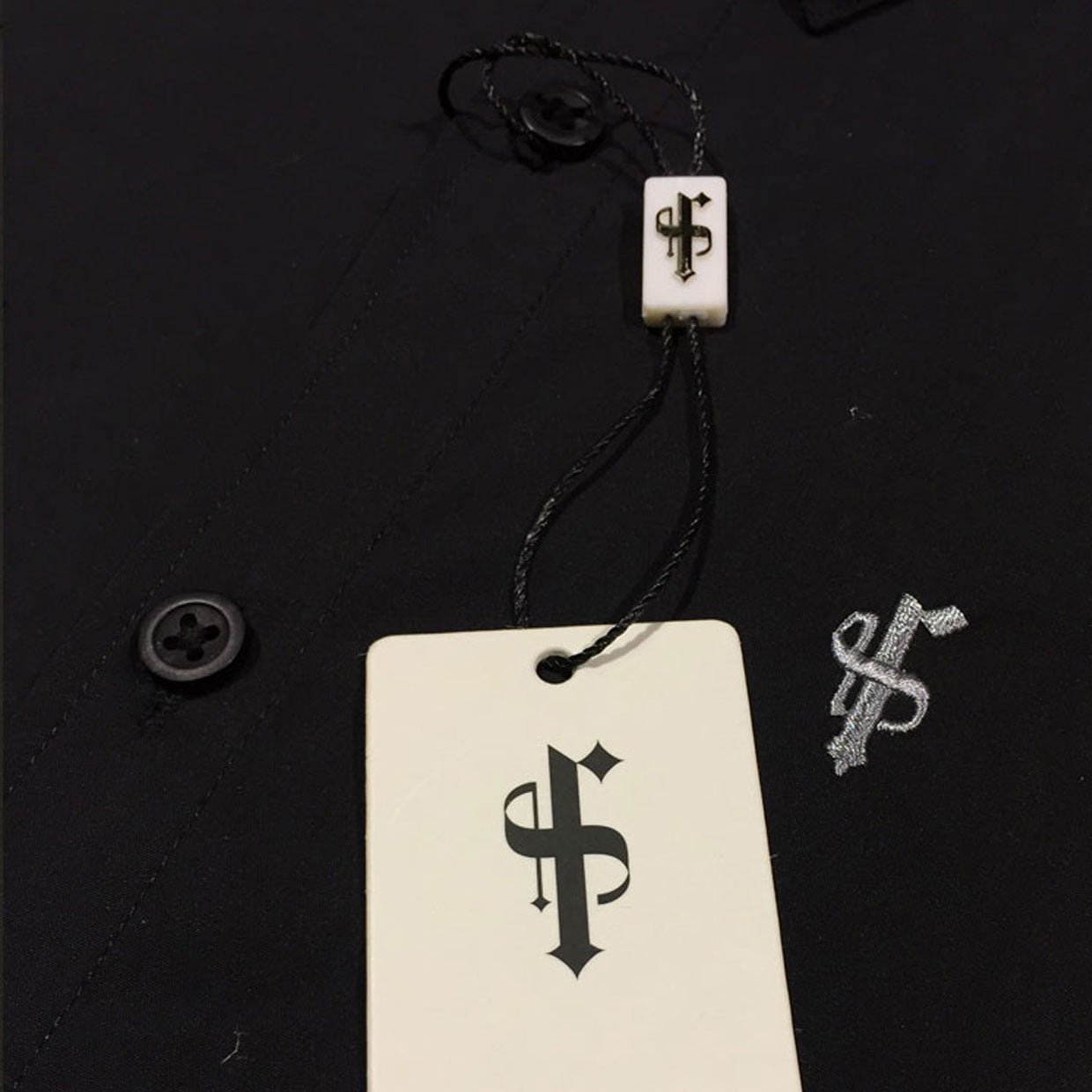 Super Slim Stretch Classic Black Grandad Collar - FS171