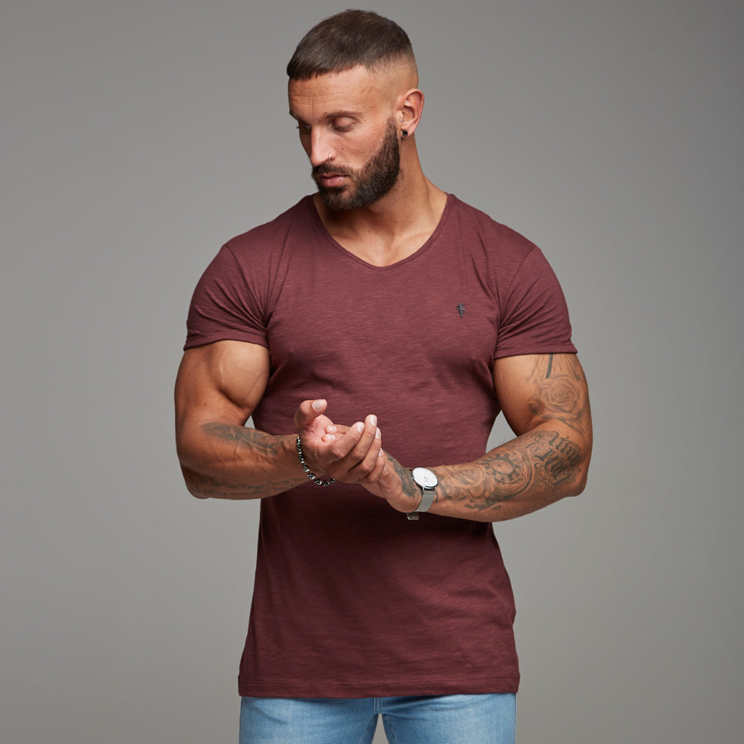 Burgundy Slub Crew - FSH056