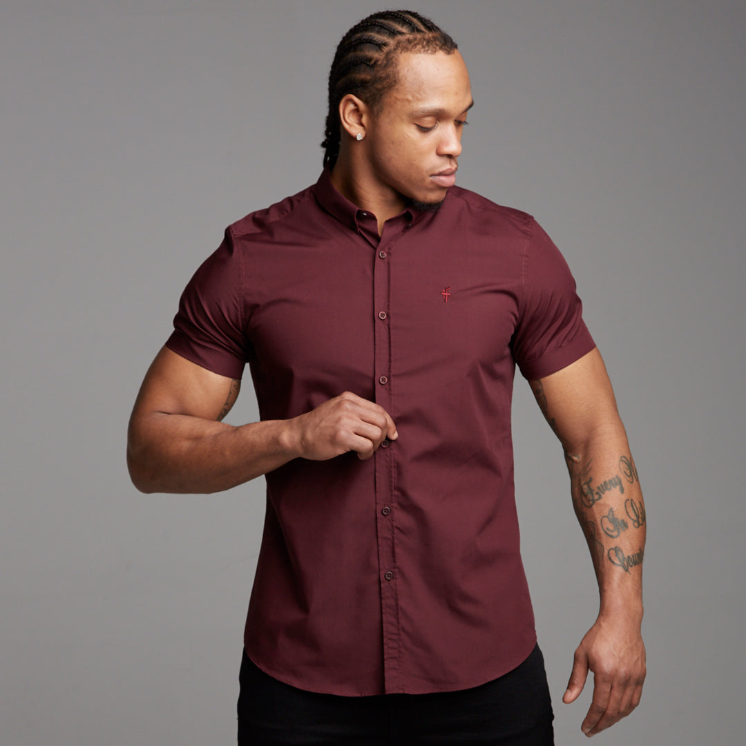 Classic Tonal Burgundy Short Sleeve - FS366 (LAST CHANCE)