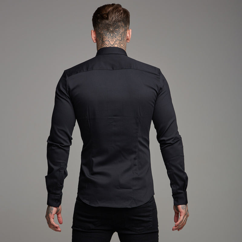 Father Sons Super Slim Stretch Black Denim Long Sleeve (Silver Emblem) - FS295