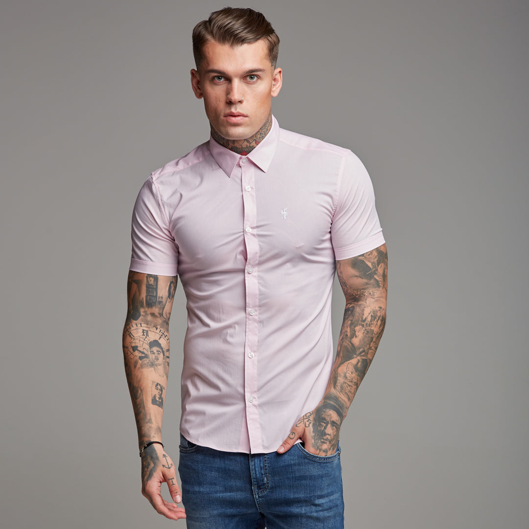 Super Slim Stretch Classic Pink Short Sleeve - FS184
