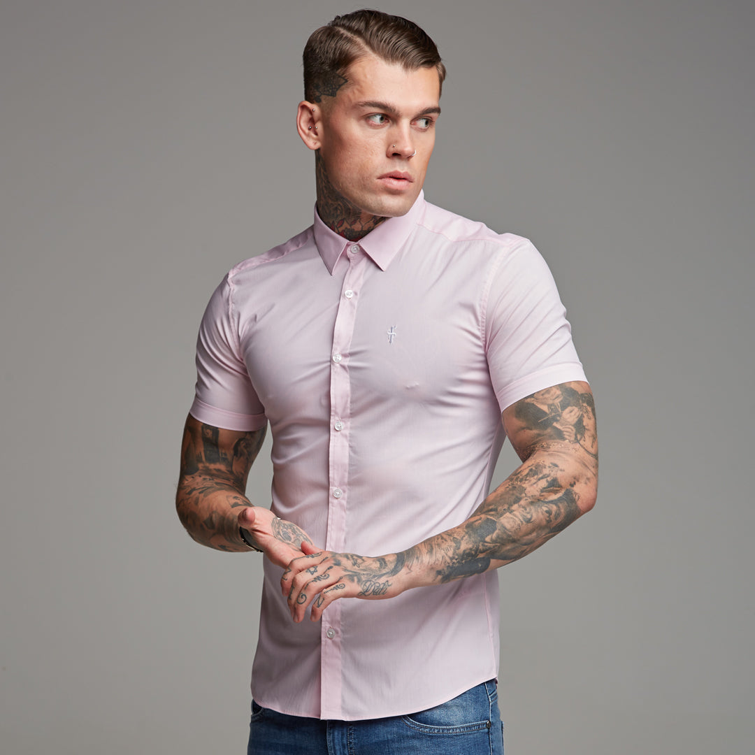 Super Slim Stretch Classic Pink Short Sleeve - FS184