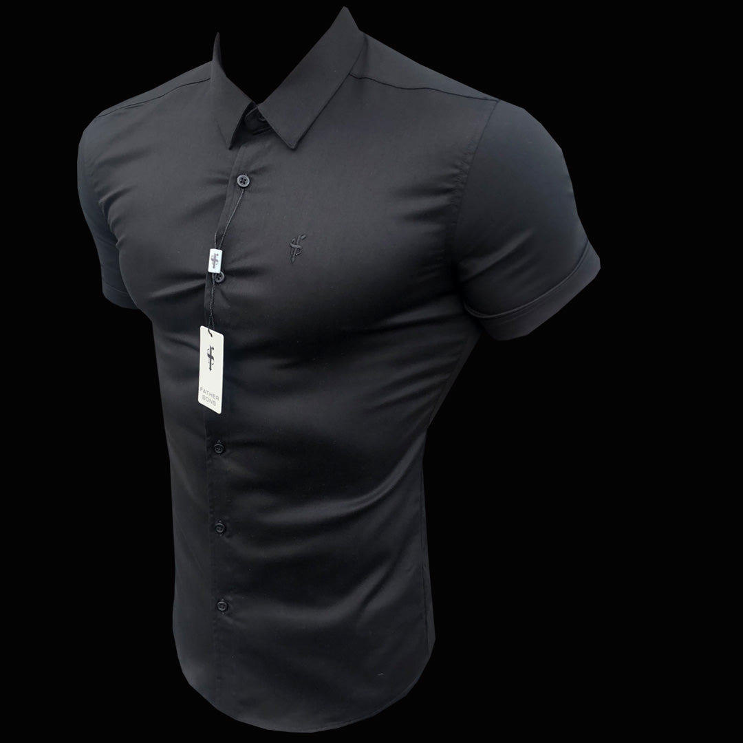 Super Slim Luxe Ultra Stretch Classic Black Short Sleeve -  FS227