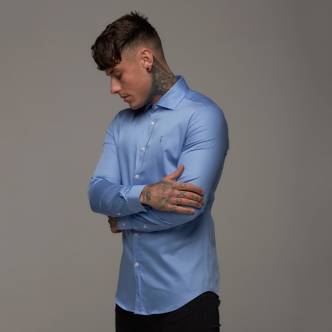 Classic Light Blue Luxe Egyptian Cotton - FS195  (LAST CHANCE)