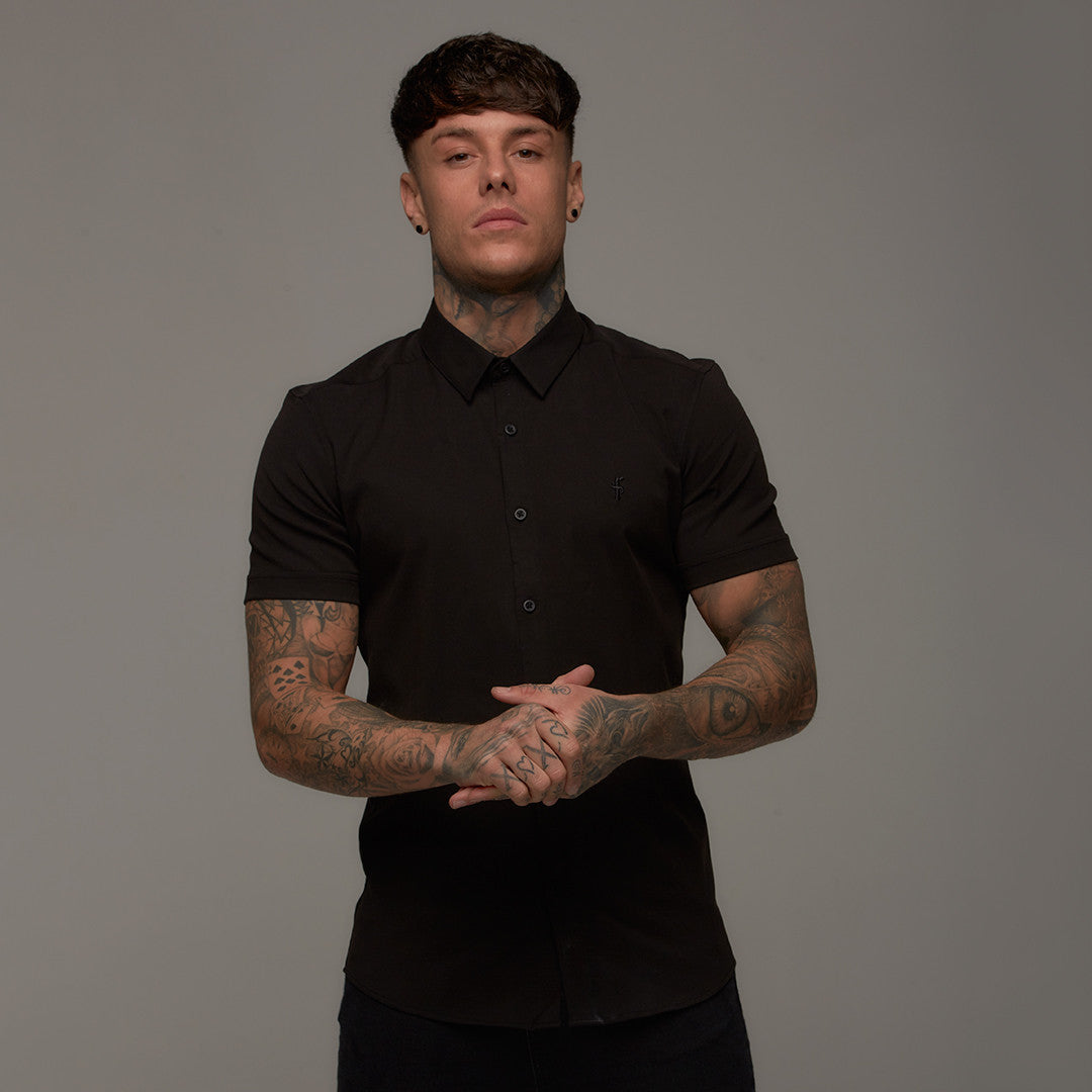 Super Slim Luxe Ultra Stretch Classic Black Short Sleeve -  FS227