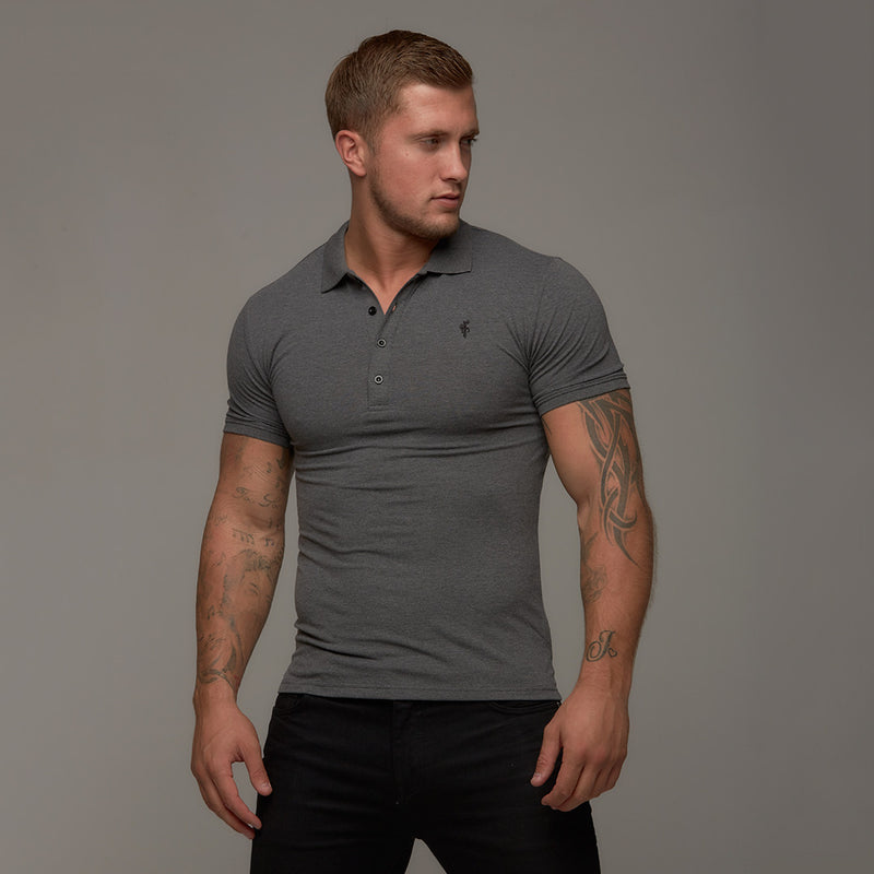 Father Sons Classic Dark Grey Polo Shirt - FSH045