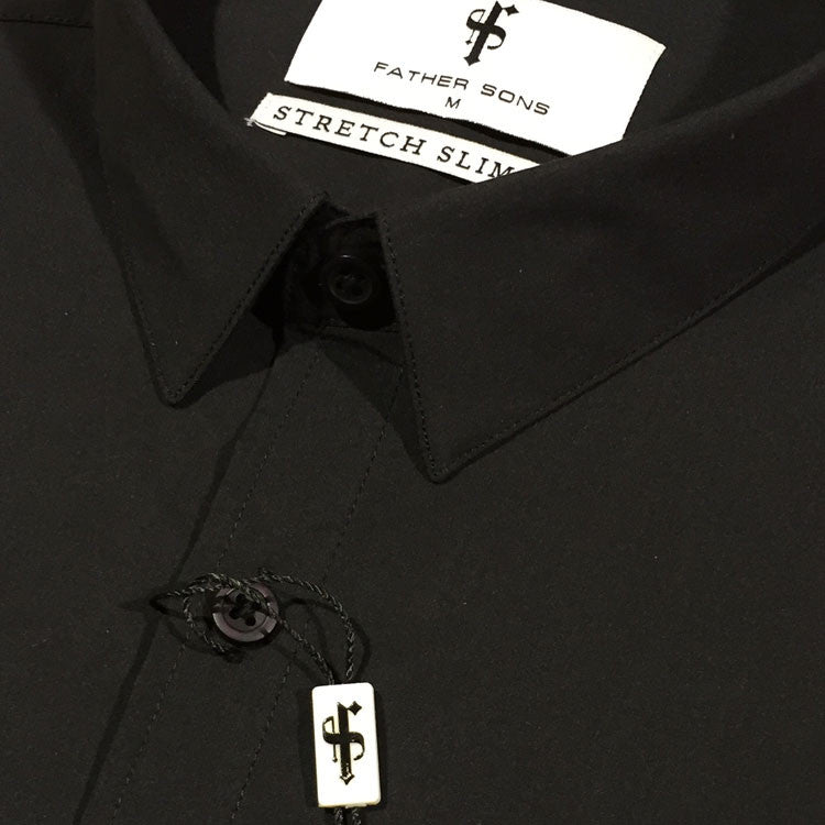 Super Slim Stretch Classic Black Short Sleeve - FS127