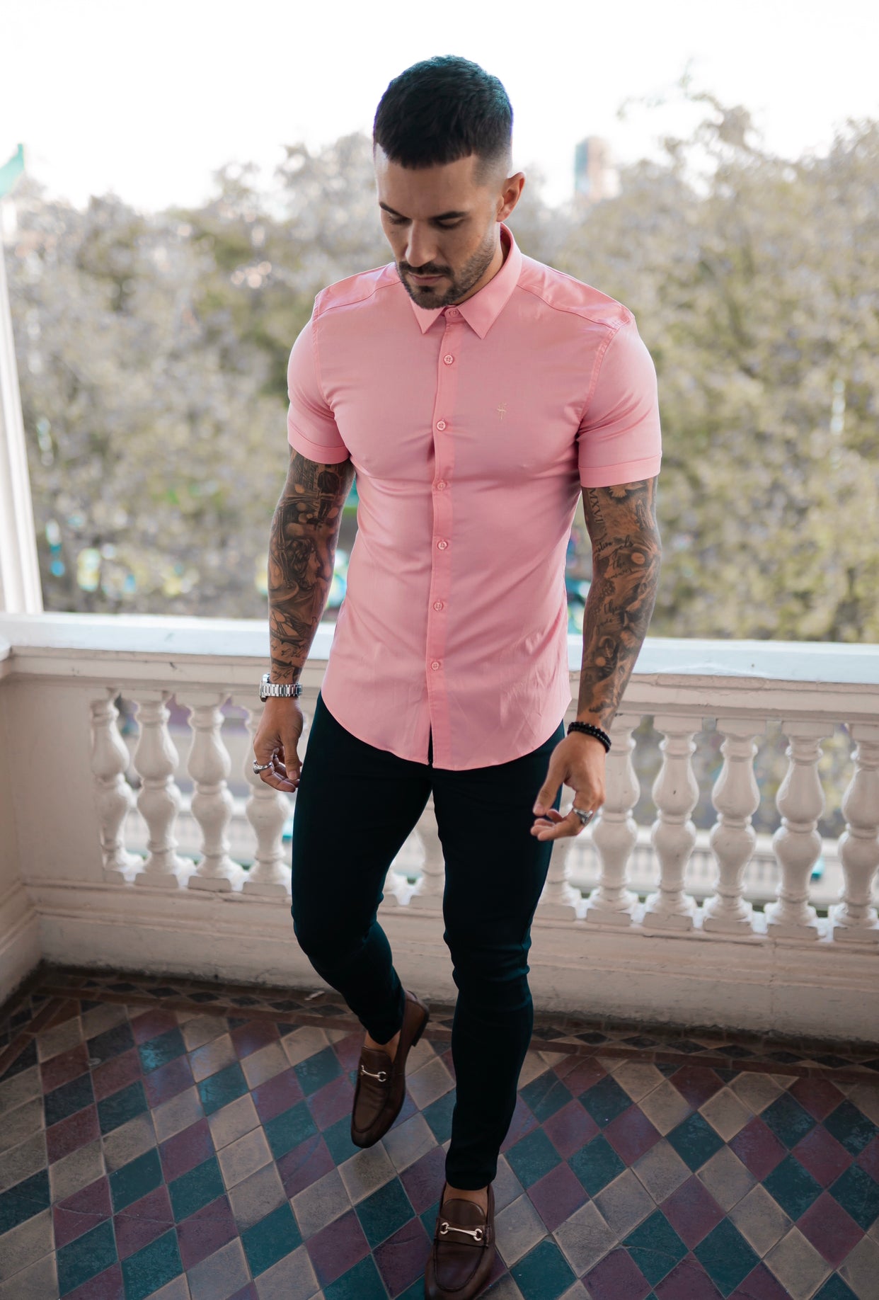 Father Sons Slim Stretch Navy Sateen Pants - FSH406