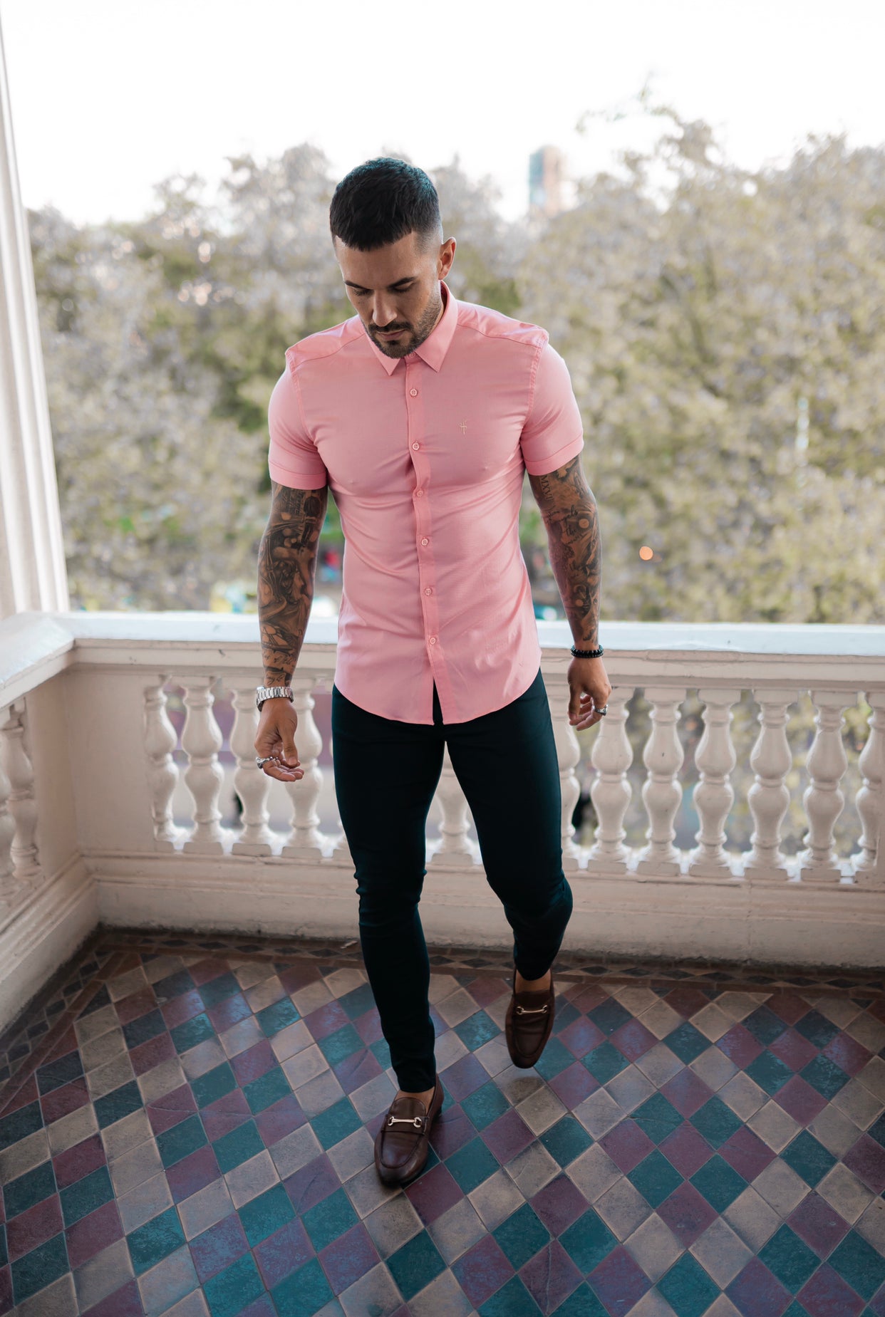 Father Sons Slim Stretch Navy Sateen Pants - FSH406