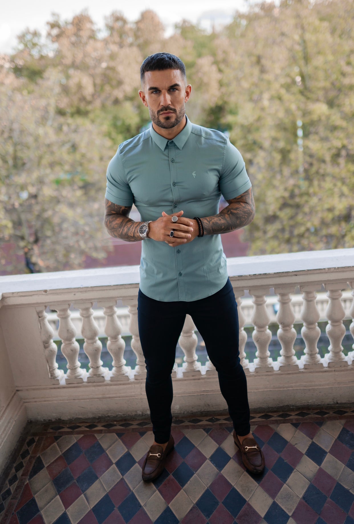 Father Sons Slim Stretch Navy Sateen Pants - FSH406