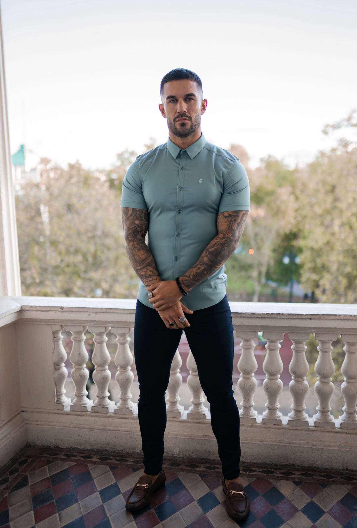 Father Sons Slim Stretch Navy Sateen Pants - FSH406