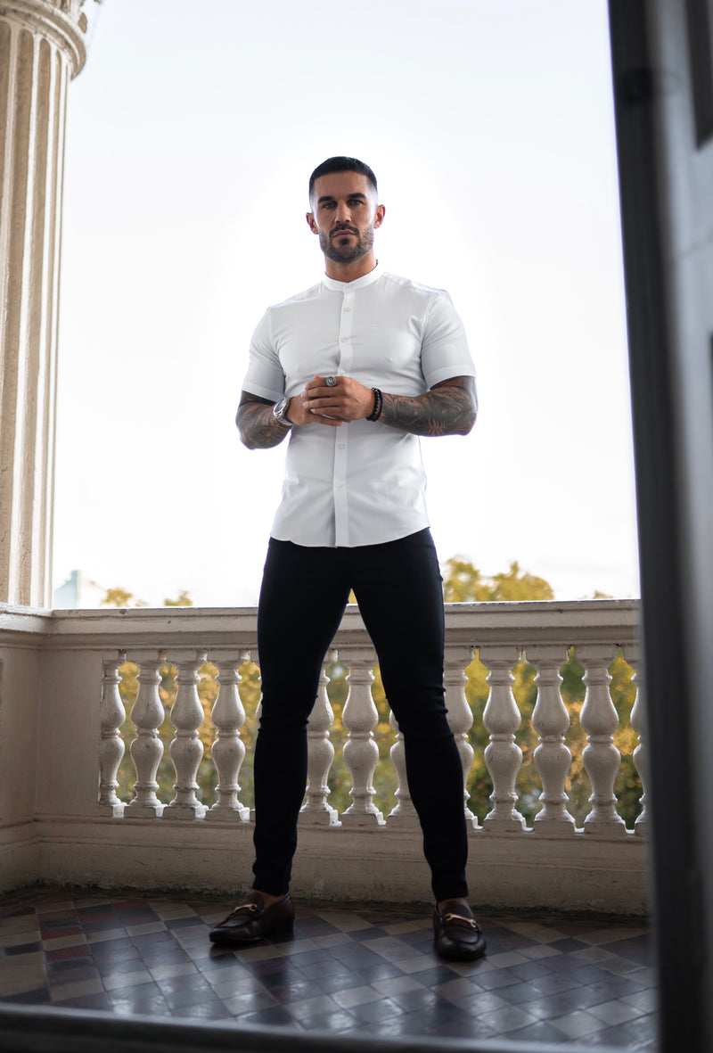 Father Sons Slim Stretch Black Sateen Pants - FSH405