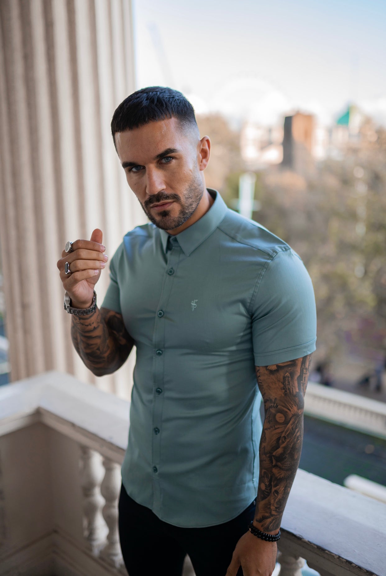 Super Slim Luxe Ultra Stretch Bright Blue Short Sleeve