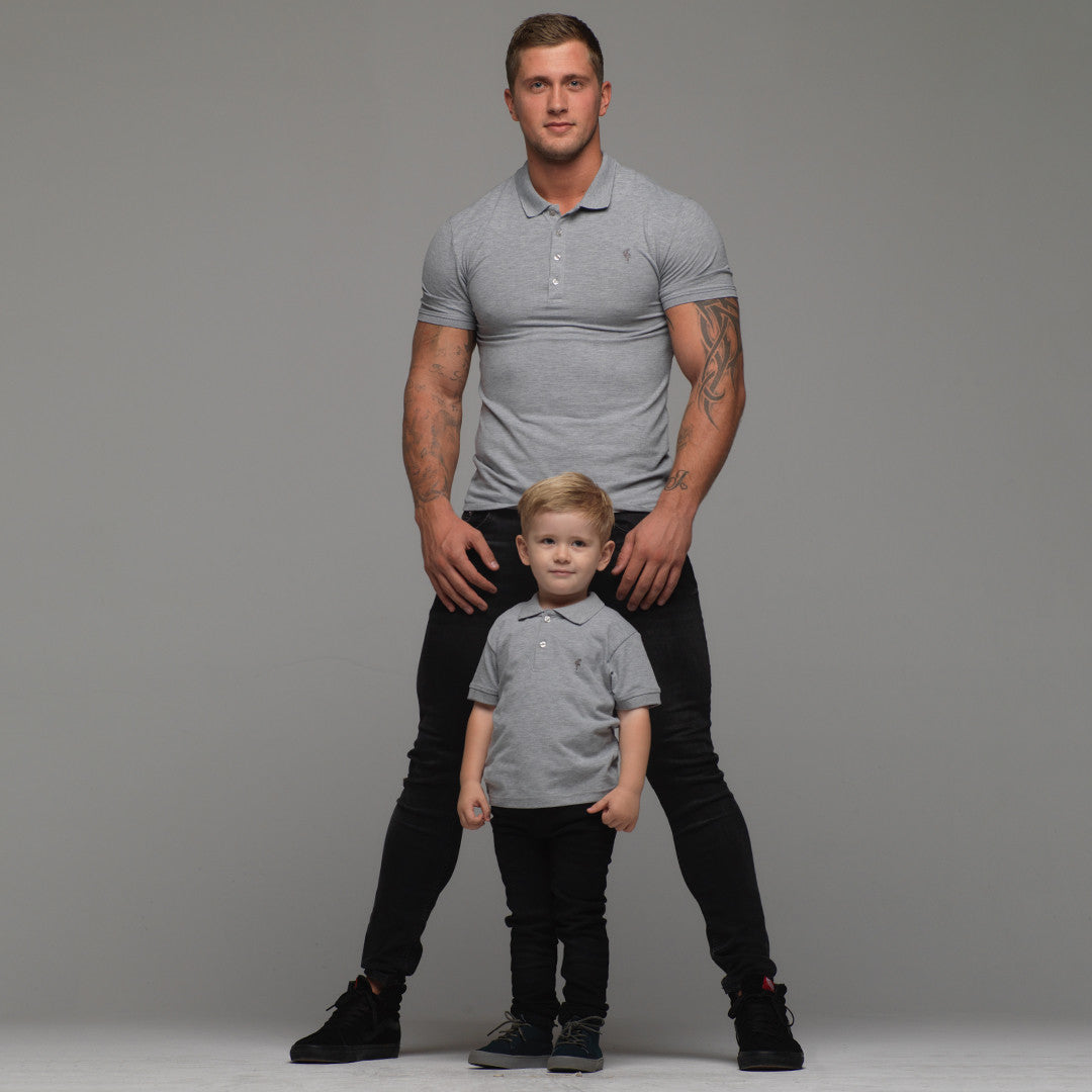 Boys Classic Grey Polo Shirt - FSB018 (LAST CHANCE)