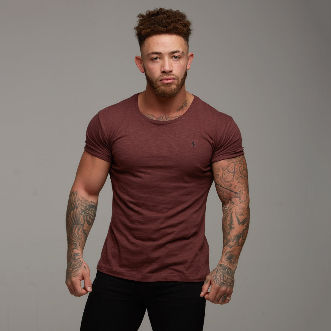 Burgundy Slub Crew - FSH056