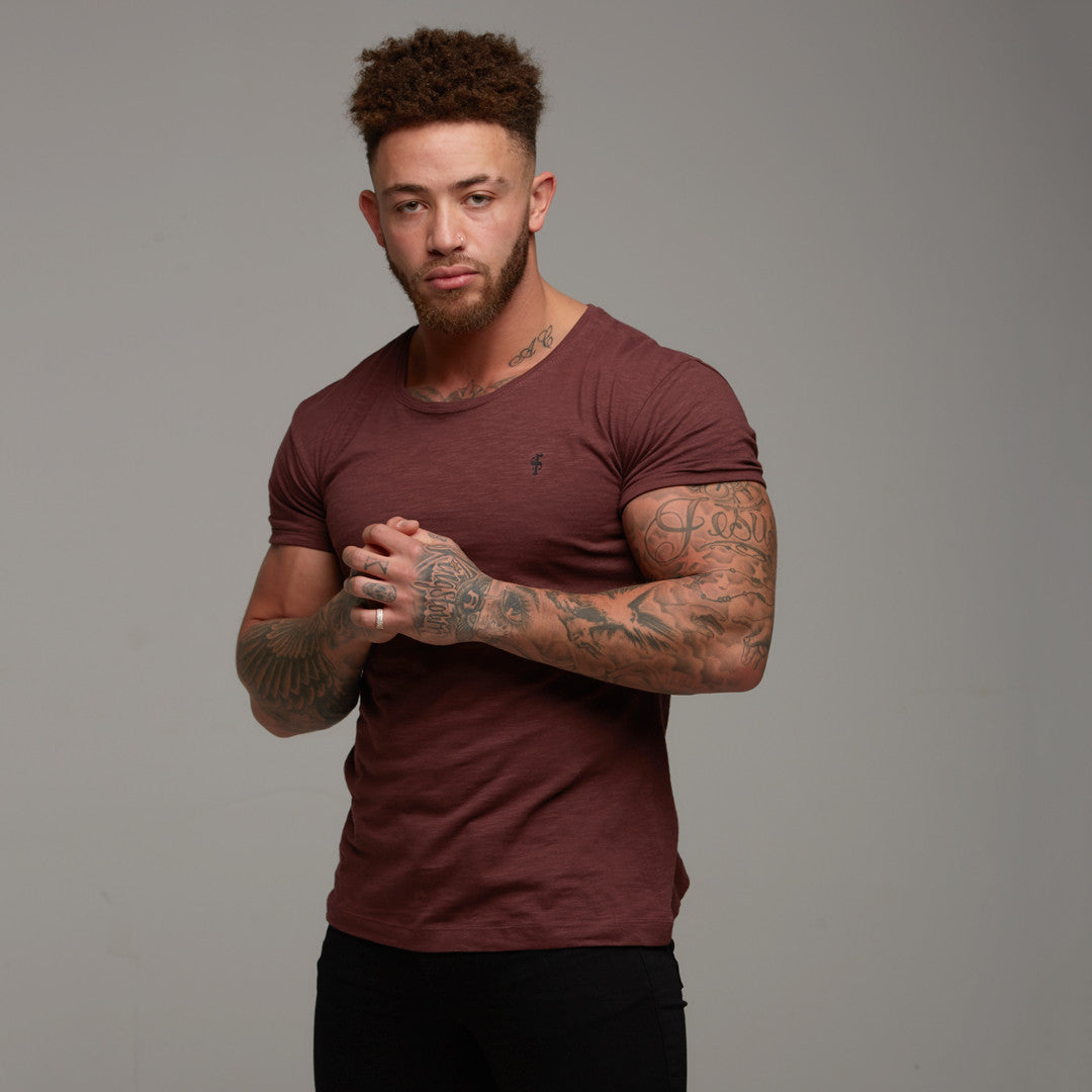 Burgundy Slub Crew - FSH056