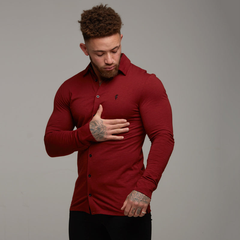 Father Sons Super Slim Oxblood Jersey - FSH03 (LAST CHANCE)