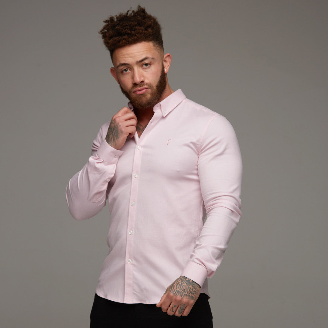 Super Slim Stretch Classic Oxford Pink - FS304