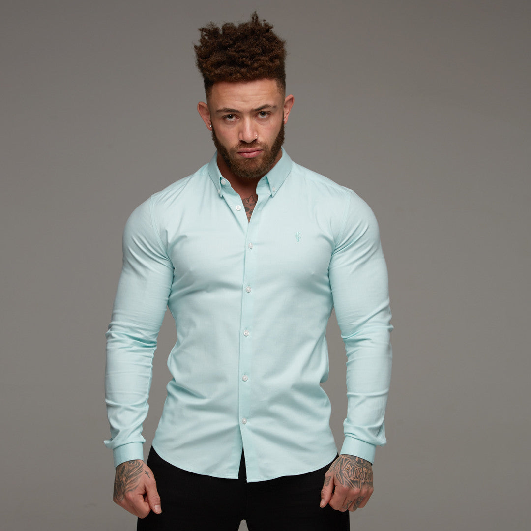 Super Slim Stretch Classic Oxford Mint - FS310