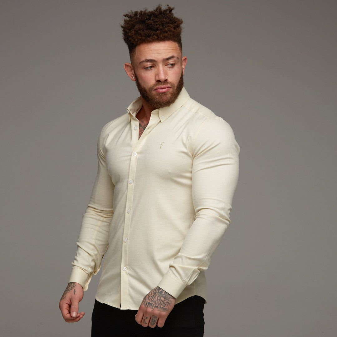 Super Slim Stretch Classic Oxford Lemon - FS314