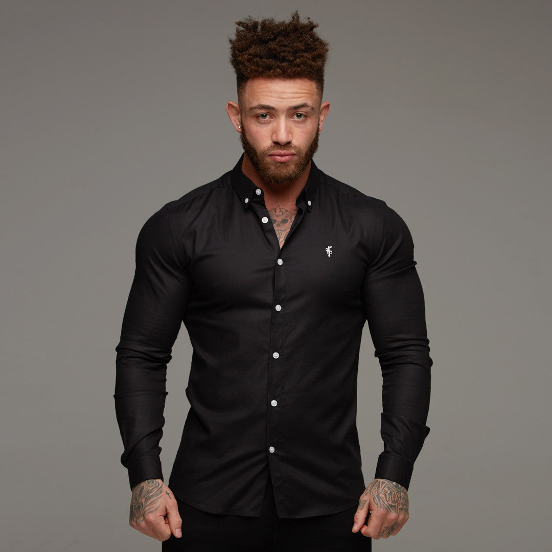 Super Slim Stretch Classic Oxford Black - FS302