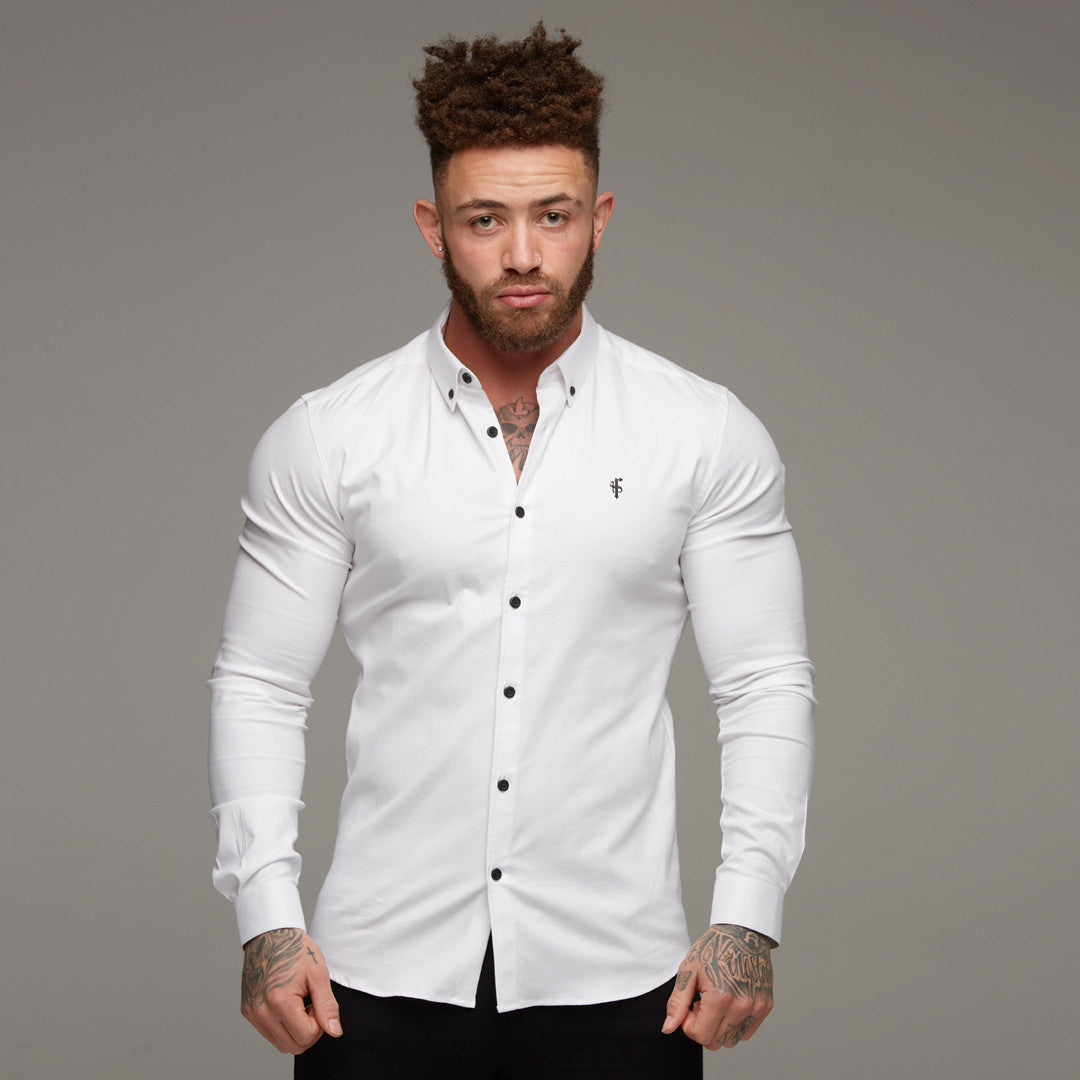 Super Slim Stretch Classic Oxford White - FS300