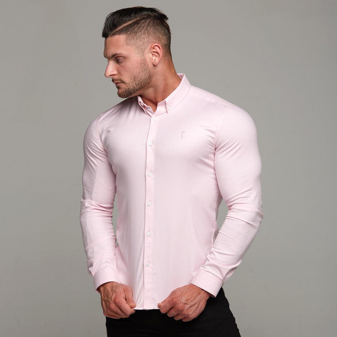 Super Slim Stretch Classic Oxford Pink - FS304